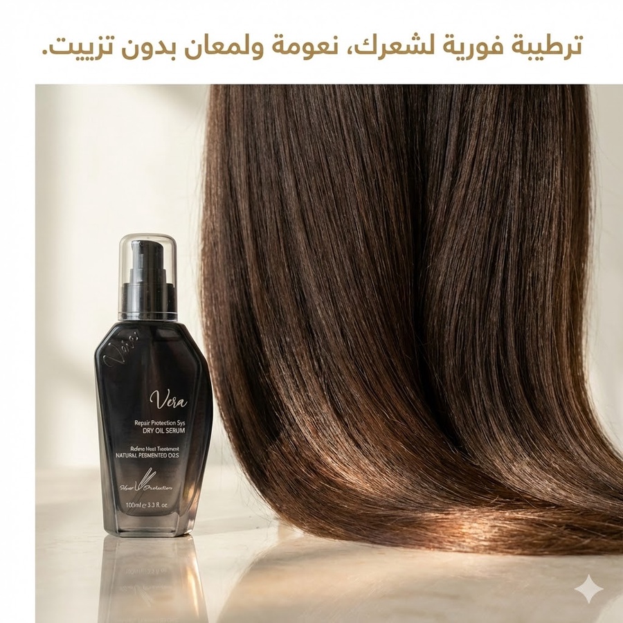 Black heat protection serum