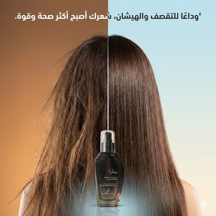 Black heat protection serum